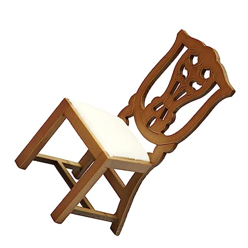 DECHOUS Mini-Stuhl für kinderspielzeug ' Toy Miniature Furniture for Room Box hühner Toys Möbel Miniaturen stühle Stuhlmodell Miniaturmodell Holz Brown DECHOUS Mini-Stuhl für kinderspielzeug ' Toy Miniature Furniture for Room Box hühner Toys Möbel Miniaturen stühle Stuhlmodell Miniaturmodell Holz Brown von DECHOUS