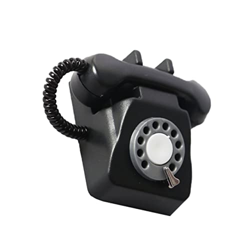 DECHOUS Mini-Telefon Retro Styles dekoring Dollhouse Furniture verkleidung Toys Decor Mini-Hausdekoration Puppenhaus Telefon Mini-Hausverzierung gefälschtes Telefon Plastik Black von DECHOUS
