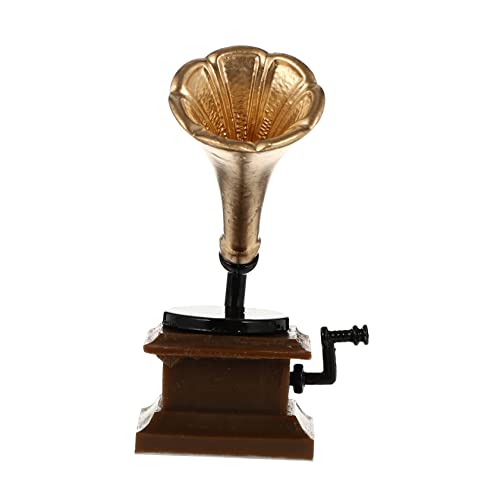 DECHOUS Mini Vintage Grammophon Dekorationsmodell Tischminiatur Für Puppenhaus Und Wohnaccessoires Simuliertes Grammophon Für Kreative Raumgestaltung DECHOUS Mini Vintage Grammophon Dekorationsmodell Tischminiatur Für Puppenhaus Und Wohnaccessoires Simuliertes Grammophon Für Kreative Raumgestaltung von DECHOUS