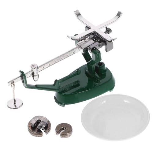 DECHOUS Mini- Waage Prop Dekorative Miniwaage Retro-mini-Waage Waage Aus Metall Retro-Modelle Miniaturhausmodelle Waage-Statue Winzige Waage Requisite Eisen Green von DECHOUS