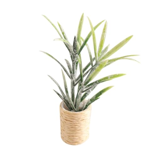 DECHOUS Mini kleine Baum-Topfpflanze Puppe Kleine künstliche Pflanzen Gefälschte Pflanzen drinnen Miniatur Bonsai-Deko Bonsai Deko Mini-Bonsai-Modell Mini-Topfpflanze Plastik Green von DECHOUS