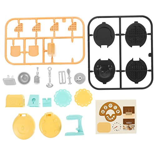 DECHOUS Miniatur Backset Küchen mit Toaster Mixer für Puppenhaus Dekoration Miniatur Essens und Küchenzubehör Realistisch Detailreich von DECHOUS