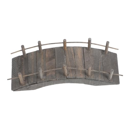 DECHOUS Miniatur Holzbrücke Mini Gartenbrücke Deko Handgefertigtes Modell für Puppenhaus Bonsai und Outdoor Landschaft Realistisches Design für Miniaturgärten und Mikro Szenen von DECHOUS