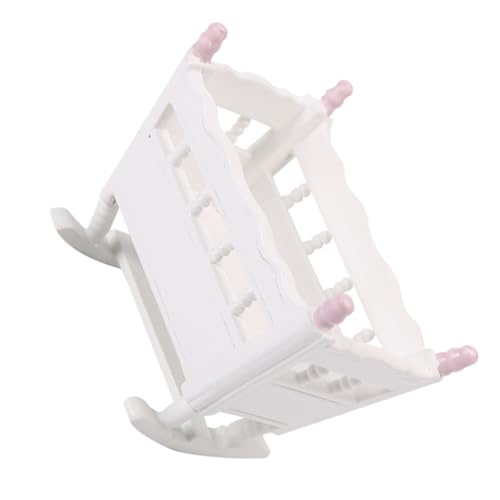DECHOUS Miniatur Puppenhaus Babybett in Rosa Langlebige Miniaturmöbel für Puppenhaus Schlafzimmer Realistische Babykorb Dekoration Kindgerechtes Zubehör DECHOUS Miniatur Puppenhaus Babybett in Rosa Langlebige Miniaturmöbel für Puppenhaus Schlafzimmer Realistische Babykorb Dekoration Kindgerechtes Zubehör von DECHOUS