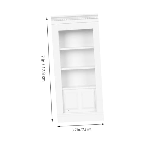 DECHOUS Miniatur Schrank Modell Modernes Miniaturhaus Zubehör Detailreiches Puppenhaus Handgefertigter Kleiner Aufbewahrungsschrank Eleganter Elfenbeinfarbton für Wohnzimmer und Küche von DECHOUS