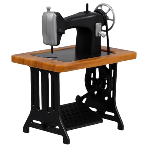 DECHOUS Nähen Ornament Miniatur Nähmaschine Puppenhaus Tisch Modell Schwarz Abs Puppenhaus Nähmaschine DECHOUS Nähen Ornament Miniatur Nähmaschine Puppenhaus Tisch Modell Schwarz Abs Puppenhaus Nähmaschine von DECHOUS