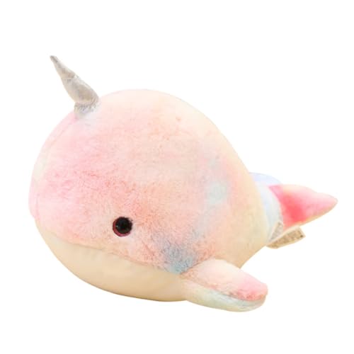 DECHOUS Narwal Whale Stuffed Toy Narwhal Plush Toy Whale Plush Stuffed Toy Narwhal Stuffed Pillow Narwhal Plush Stuffed Animal kinderspielzeug anwesend Plüsch-Wal-Puppe PP Baumwolle von DECHOUS