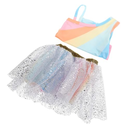DECHOUS Pastellfarbene Tüllrock Outfit für Puppen Puppenkleidung Vielseitig für Spiel und Besondere Anlässe Fördert Kreativität und Motorik von DECHOUS