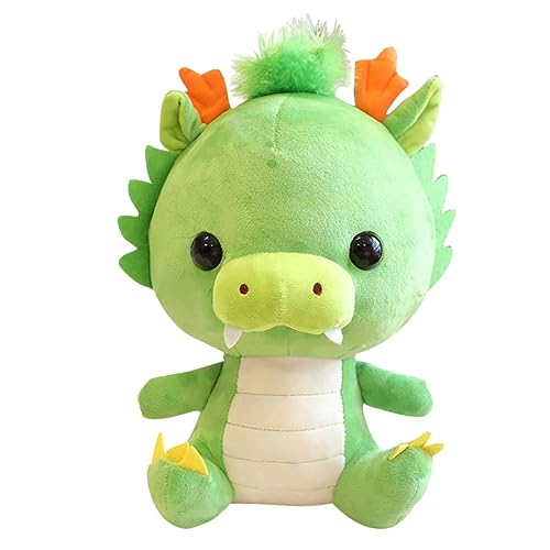 DECHOUS Plüsch Chinesische Drachenpuppe Ausgestopfter Drache Chinesische Neujahrsdrachenpuppe Kuscheltier Drache Stofftierpuppe Drachenplüschpuppe Plüsch-drachenpuppe Green Pp Baumwolle von DECHOUS