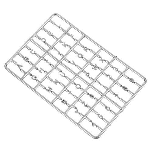 DECHOUS Puppe Alphanumerisch Minis Gebäude Bausatz Märchengarten Miniaturen Mini-tierfiguren Zahlen Häuser Tür Winzig Briefkasten Mini-vers Plastik Silver von DECHOUS
