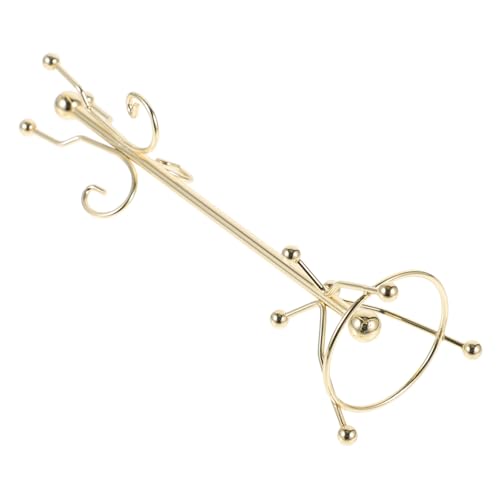 DECHOUS Puppengarderobe Mini-möbelspielzeug Kleiderständer Für Puppen Mini-kleiderbügel Puppenkleiderregal Mini-kleiderständer Puppenhaus Mini Möbel Puppenzubehör Golden Metall von DECHOUS
