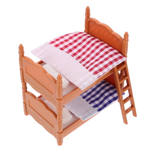 DECHOUS Puppenhaus-Hochbett Miniatur-Puppenstubenbett Etagenbett für Puppen puppenhaus doppelbett für kinderspielzeug air cot Puppenhausdekor Mini-Möbelmodell Plastik DECHOUS Puppenhaus-Hochbett Miniatur-Puppenstubenbett Etagenbett für Puppen puppenhaus doppelbett für kinderspielzeug air cot Puppenhausdekor Mini-Möbelmodell Plastik von DECHOUS