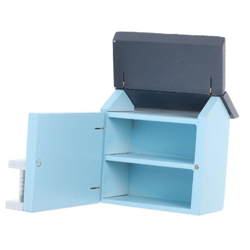 DECHOUS Puppenhaus-Minimöbel Größe funktional Miniaturhäuser Kabine für holzschrank puppenhaus Schrank Puppenhaus-Kollektion Puppenstubenmöbel Miniatur-Schrankmodell Zubehör Birke Blue DECHOUS Puppenhaus-Minimöbel Größe funktional Miniaturhäuser Kabine für holzschrank puppenhaus Schrank Puppenhaus-Kollektion Puppenstubenmöbel Miniatur-Schrankmodell Zubehör Birke Blue von DECHOUS