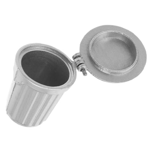 DECHOUS Puppenhaus-Modell Dekoration Mini Innere Ornament puppenhaus Badezimmer Zubehör Puppenhaus Modell kleine Hausverzierung Mülleimer Legierung Silver von DECHOUS