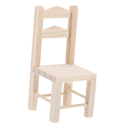 DECHOUS Puppenhaus-Modell puppensessel Puppen Stuhl handwerkskunst Mikrolandschaft Dekoration holzdeko entzückender Ministuhl Mini House Accessory verschleißfeste Miniaturmöbel hölzern von DECHOUS