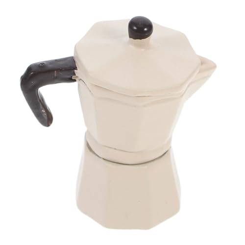 DECHOUS Puppenhaus -kaffeekanne Puppenhaus-Foto-Requisite Mini-gerätefiguren Puppenhaus Kaffeekanne Mini-puppenhaus- Stellen Sie Sich Eine Kaffeekanne Vor Beige Legierung von DECHOUS