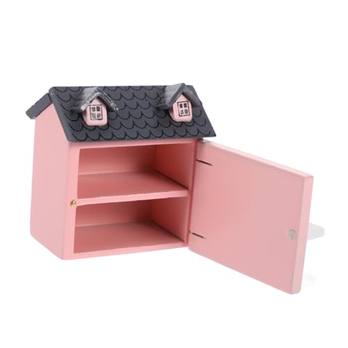 DECHOUS Puppenhaus-minimöbel Gebaut Miniaturpuppenhaus -kit Miniaturhäuser Mini- Mini-puppenhaus Klein Puppenhausfamilie Miniaturen Fenster Miniatur-weihnachtsdorf Rosa Birke von DECHOUS