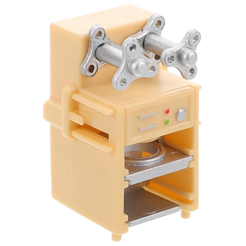 DECHOUS Puppenhaus-versiegelungsmaschine Puppenhauskaffee Kaffeemaschine Miniatur Kaffee Puppenhaus Kaffeehausmodell Kaffeezeit Im Puppenhaus Puppenhaus-miniaturofen Plastik Beige von DECHOUS