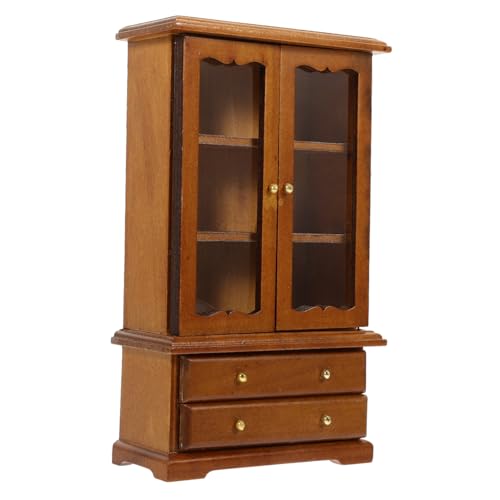 DECHOUS Puppenhausmöbel Miniatur-Hausmöbel kleines Puppenhauswesen Geburtstagsgeschenk für holzspielzeug Miniatur-Bücherregal aus Holz Bücherregal-Modell hölzern Brown DECHOUS Puppenhausmöbel Miniatur-Hausmöbel kleines Puppenhauswesen Geburtstagsgeschenk für holzspielzeug Miniatur-Bücherregal aus Holz Bücherregal-Modell hölzern Brown von DECHOUS