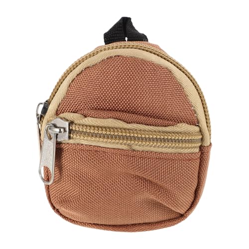 DECHOUS Puppenrucksack Puppen Wechselkleidung Rucksack Niedlicher Puppen Rucksack Puppen Mode täuschen Spielzubehör vor Zubehör für Puppenrucksäcke Segeltuch Light Brown von DECHOUS