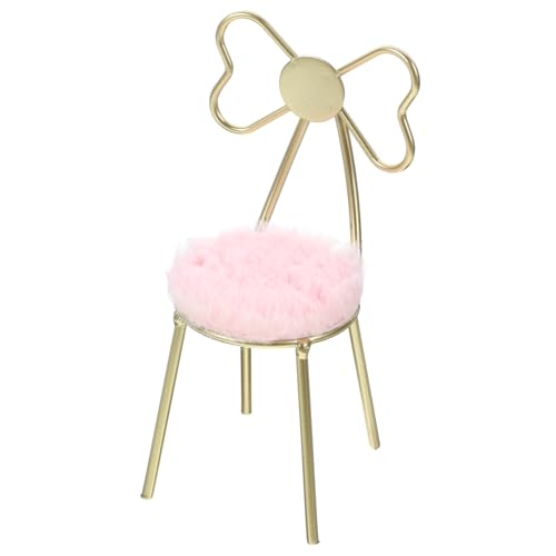 DECHOUS Puppenstuhl Dekoration Stühle Stuhlhussen Puppenaugen Dolly- - Stuhlmodell Aus Metall Mini-Stuhl Spielzeughaus Miniatur-stuhlmöbel Stuhlverzierung Mini Möbel Eisen von DECHOUS