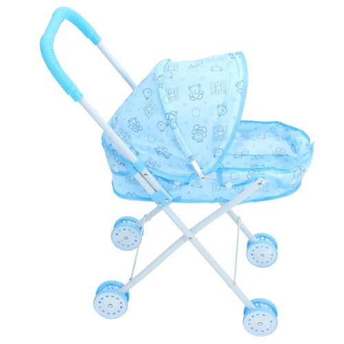 DECHOUS Puppenwagen für kinderspielzeug für Buggy Auto Kinderwagen für Puppen Kinderwagen Mini Möbel Schmuck Oxford-Stoff Sky-Blue DECHOUS Puppenwagen für kinderspielzeug für Buggy Auto Kinderwagen für Puppen Kinderwagen Mini Möbel Schmuck Oxford-Stoff Sky-Blue von DECHOUS