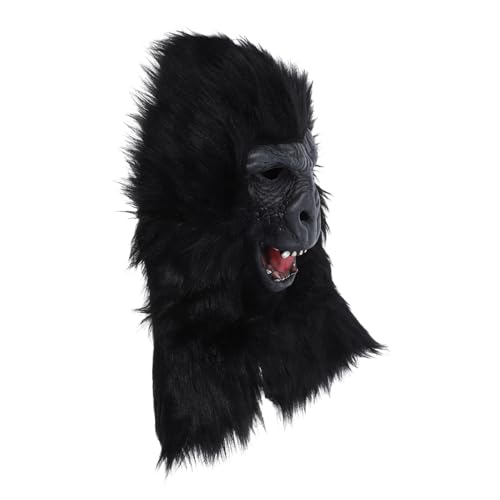 DECHOUS Realistische Gorilla Kopfmaske Halloween Kostüm Party Requisite Leichte Bequeme Tiermaske für Cosplay und Gruselige Verkleidung Dekorative Foto Requisite von DECHOUS