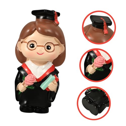 DECHOUS Resin Cake Topper Doktorin Figurine Stabile Kuchendeko Abschlussfeier Partydeko Lebensmittelgeeignet für Torten Muffins und Desserts von DECHOUS