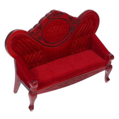 DECHOUS Retro Wohnzimmermodell Mini Realistisch Sitz Klein Puppe Winzig Gemacht Für Schiene Rot DECHOUS Retro Wohnzimmermodell Mini Realistisch Sitz Klein Puppe Winzig Gemacht Für Schiene Rot von DECHOUS