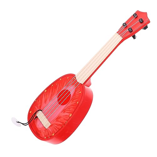 DECHOUS Simuliertes Ukulele Mini Kunststoff Gitarrenspielzeug Im Erdbeer Design Für Anfänger Hawaii Themenpartys Und Dekoration von DECHOUS