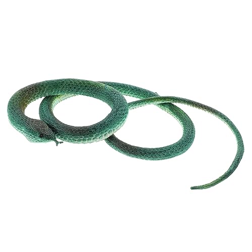 DECHOUS Spielzeugschlangen Halloween-miniaturen Party Parodie Halloween-requisitendekorationen Schlange Schlange Trickspielzeug Für Partys Schlangenfigur Gummi Green von DECHOUS