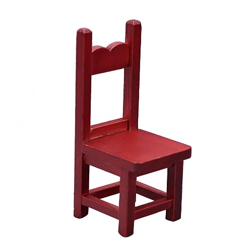 DECHOUS Stuhl Stühle Puppenhausstuhl Mini Stuhl Modell Mini Möbel Modell Spielhausbedarf Mini Stuhlschmuck Miniatur Stuhl Spielzeugmöbelschmuck Holz Rot DECHOUS Stuhl Stühle Puppenhausstuhl Mini Stuhl Modell Mini Möbel Modell Spielhausbedarf Mini Stuhlschmuck Miniatur Stuhl Spielzeugmöbelschmuck Holz Rot von DECHOUS