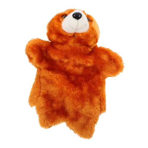 DECHOUS Teddybär-handpuppe Kindertierpuppe Tierspielzeug Zum Geschichtenerzählen Tierische Handpuppe Dekoratives Handspielzeug Bär Tierpuppe Gefüllte Handpuppen Plüsch Chocolate von DECHOUS