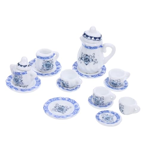 DECHOUS Teeservice Modell Babytopf Porzellantasse Realistisch Für DIY Kleine Untertasse Zubehör Miniatur Puppenhaus 1/12 Großes Kleines Puppenhaus Mini Tablett Mini Geschirr von DECHOUS