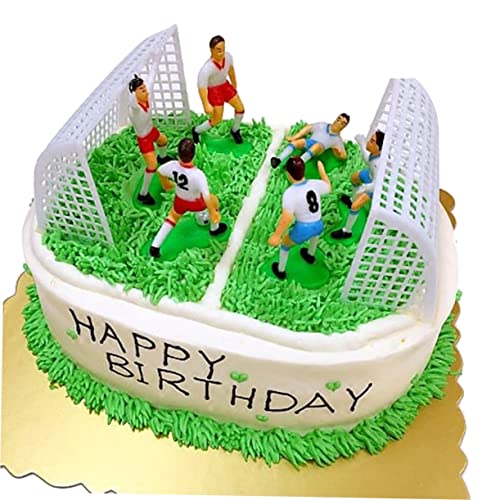 DECHOUS Teiliges Fußballspieler Cake Topper Set Kreative Fußballkuchen Deko Für Geburtstagsfeiern Mit Spielern Und Toren Für Jungen Und Fußballfans DECHOUS Teiliges Fußballspieler Cake Topper Set Kreative Fußballkuchen Deko Für Geburtstagsfeiern Mit Spielern Und Toren Für Jungen Und Fußballfans von DECHOUS