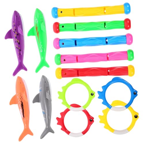 DECHOUS Teiliges Tauchspielzeug mit Tauchringen und Sticks Bunte Schwimmtiere Poolspiel Langlebiges Kunststoffmaterial Fördert Tauchtechnik und Badespaß im Sommer DECHOUS Teiliges Tauchspielzeug mit Tauchringen und Sticks Bunte Schwimmtiere Poolspiel Langlebiges Kunststoffmaterial Fördert Tauchtechnik und Badespaß im Sommer von DECHOUS
