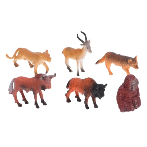 DECHOUS Tier Afrikanische Modell 6pcs Mini Harz Realistische Simulation Spielzeug Van Stil Für Schreibtisch von DECHOUS