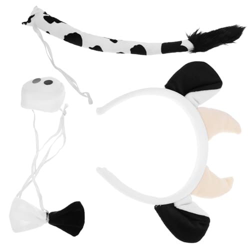 DECHOUS Tier-stirnband-set Plüsch-kuh-stirnband Für Cosplay-party von DECHOUS