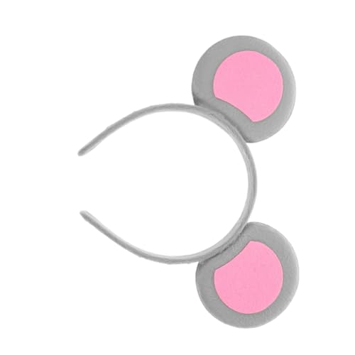 DECHOUS Tierisches Stirnband Tierstirnband Stirnbänder Für Partys Halloween-mausohren-stirnbänder Ohr Stirnband Rattenohren Ohren Ratten-stirnband Rosa Ohren Tierhaarreifen Grey Stoff von DECHOUS
