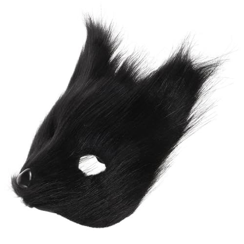 DECHOUS Tiermaske Halbgesichert Fuchs Halloween Led Maskerade Schleier Pelziger Wolf Tier Tier Tier-cosplay-maske Tiermasken Für Erwachsene Realistische Maske Zarte Partymaske Haar Schwarz DECHOUS Tiermaske Halbgesichert Fuchs Halloween Led Maskerade Schleier Pelziger Wolf Tier Tier Tier-cosplay-maske Tiermasken Für Erwachsene Realistische Maske Zarte Partymaske Haar Schwarz von DECHOUS
