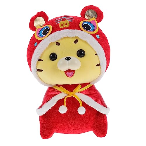 DECHOUS Tiger Ehrfurchtspur Spielzeugtiger Süßer Tiger Realistischer Ausgestopfter Tiger Entzückendes Tigermaskottchen Kurzer Plüsch Rot DECHOUS Tiger Ehrfurchtspur Spielzeugtiger Süßer Tiger Realistischer Ausgestopfter Tiger Entzückendes Tigermaskottchen Kurzer Plüsch Rot von DECHOUS