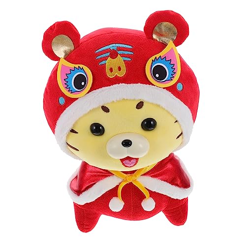 DECHOUS Tiger Plüschpuppe Jungengeschenke Stofftier Neujahrspuppe Desktop Puppe Sternzeichen Tiger Puppe Geburtstagspuppe Neujahrspuppe Plüsch Tiger von DECHOUS