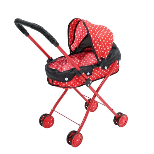 DECHOUS Trolley- Kinderwagen kinderspielzeug Chaps spielessen Puppe winzig kinderschubkarre -Babyzubehör Mini Möbel Schmuck Eisenrahmen von DECHOUS