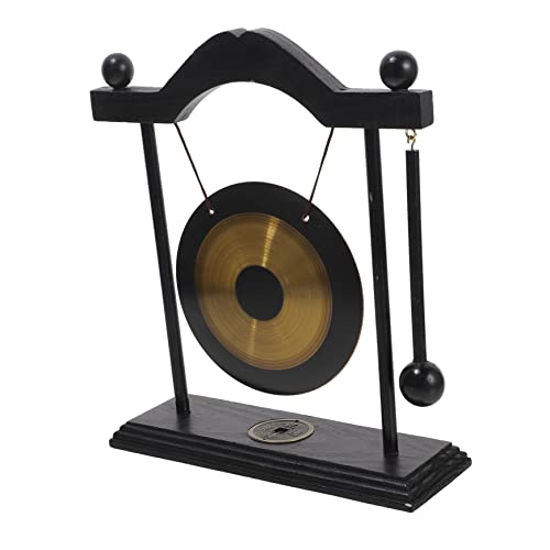 DECHOUS Vintage Gong Desktop Ornament aus Messing mit Holzständer Chinesischer Feng Shui Gong für Wohnkultur Stabiles Langlebiges Design Exotisches für Büro und Zuhause DECHOUS Vintage Gong Desktop Ornament aus Messing mit Holzständer Chinesischer Feng Shui Gong für Wohnkultur Stabiles Langlebiges Design Exotisches für Büro und Zuhause von DECHOUS