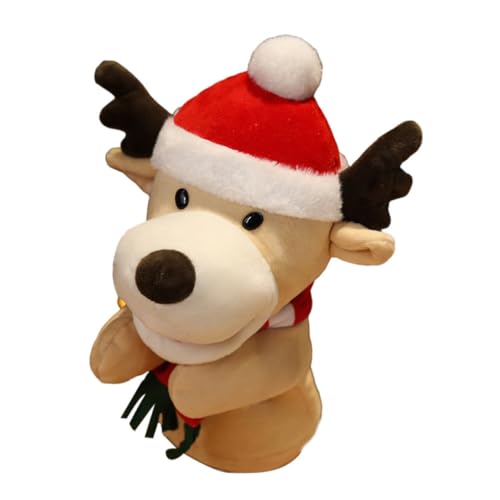 DECHOUS Weihnachtliche Handpuppe Plüsch Hirsch Fingerpuppe Pädagogisch Sicher Für Interaktives Erzählen Und Frühkindliche von DECHOUS