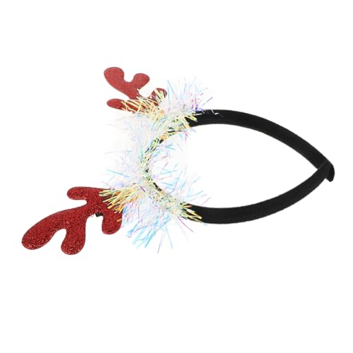 DECHOUS Weihnachts Stirnband mit Glitzernden Rentiergeweihen Weiches Schaumstoffmaterial Bequemes Xmas Haaraccessoire für Festliche Partys Karneval und Cosplay Geeignet für Weihnachts und von DECHOUS