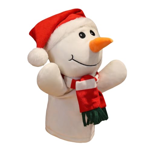 DECHOUS Weißer Mini Schneemann Fingerpuppe Plüschspielzeug Kreative Handpuppe Weihnachtsfest Interaktives Puppentheater DECHOUS Weißer Mini Schneemann Fingerpuppe Plüschspielzeug Kreative Handpuppe Weihnachtsfest Interaktives Puppentheater von DECHOUS