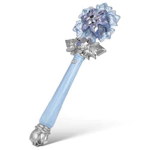 DECHOUS Zauberstab Sprühen Zauberstäbe Aufleuchten Schneeflockenstab Mit Musik Leuchtender Feenstab Schneeflockenstab Zum Leuchten Bringen Für Zauberstab Leuchten Blue Plastik von DECHOUS