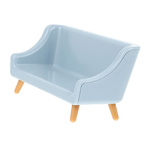 DECHOUS Zubehör Für Puppenhäuser Mini- -Sofa- Sofa-schmuck Dekoratives Mini-Sofa Miniatur-Sofa-Ornament Kinderspielzeug Entzückendes Mini-Sofa Mini Möbel Schmuck Blue Plastik von DECHOUS
