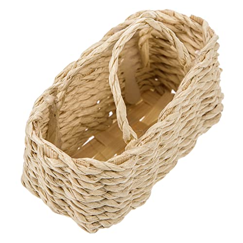 DECHOUS puppenhaus einkaufskorb Gewebte Weiden Körbe dekorativ klein Mini geflochtener Korb Miniatur-Aufbewahrungskorb Miniatur-Puppenhauszubehör 1 Puppenhauszubehör im Maßstab 12 Rattan von DECHOUS